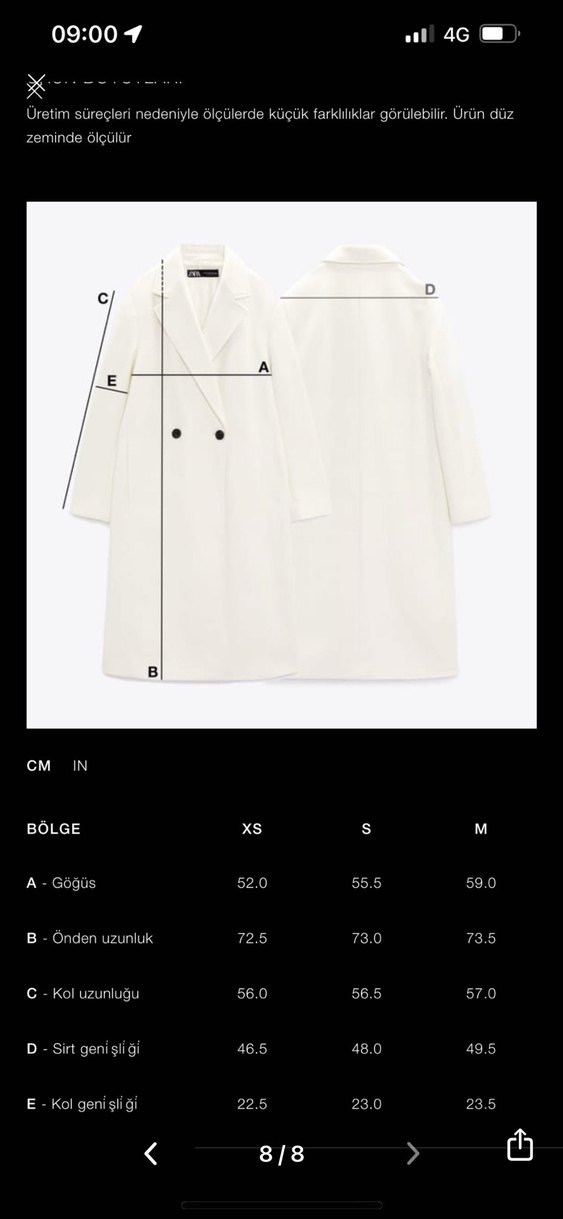 Zara suni kürklü kaban - Görsel 5