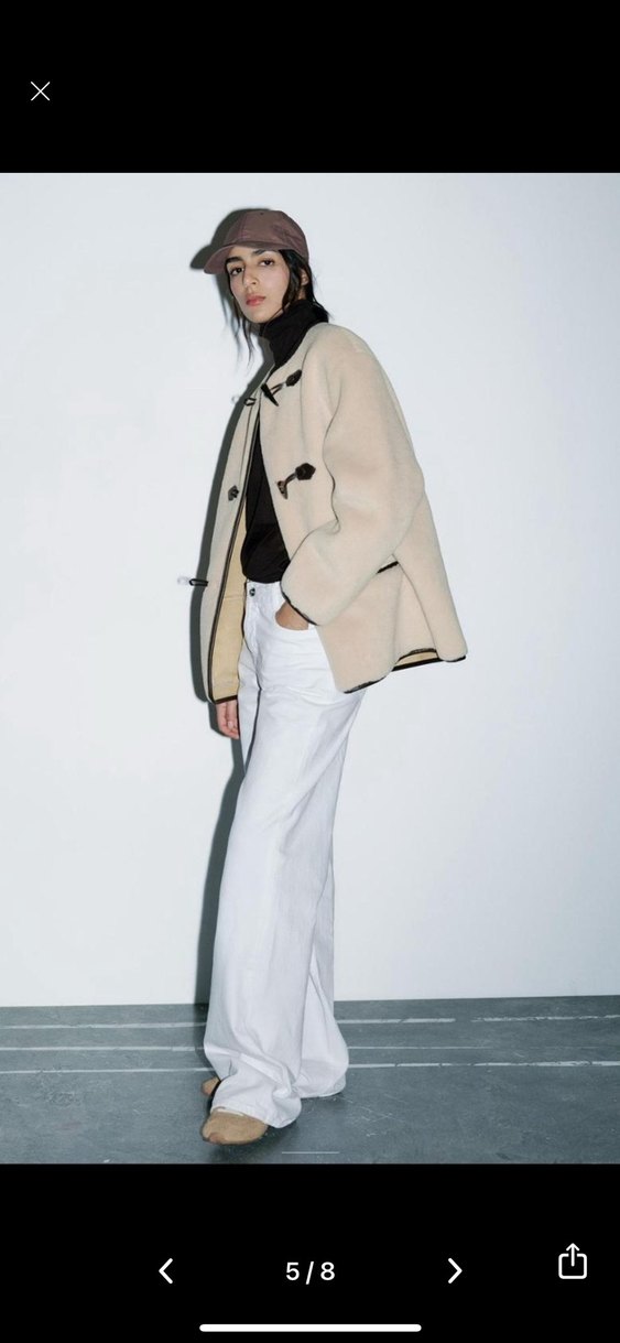 Zara suni kürklü kaban - Görsel 2