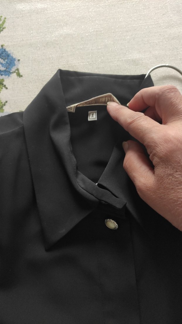 Düğmeli Siyah Kadın Ofis Ceket ve gömlek olarak kullanılır - Görsel 5