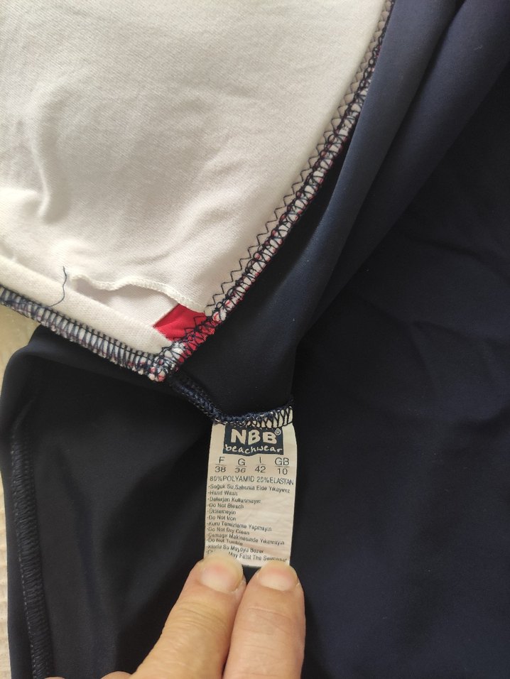 Kırmızı Siyah Drapeli Midi Kadın Mayo - Görsel 3