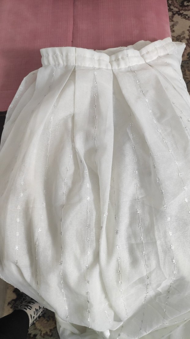 Nakışlı Beyaz Bohem Perde - Görsel 3