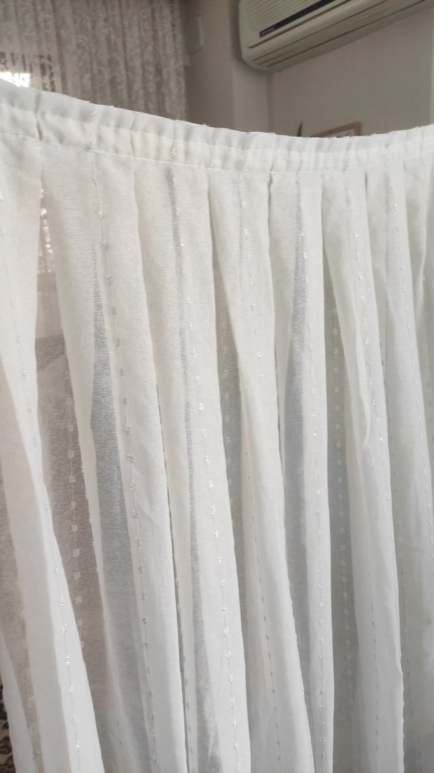 Nakışlı Beyaz Bohem Perde - Görsel 2