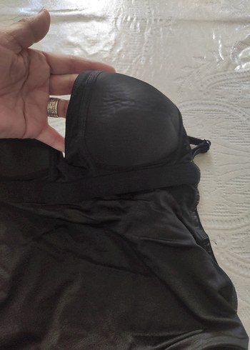 Siyah Strappy Kadın Mayo - Görsel 5