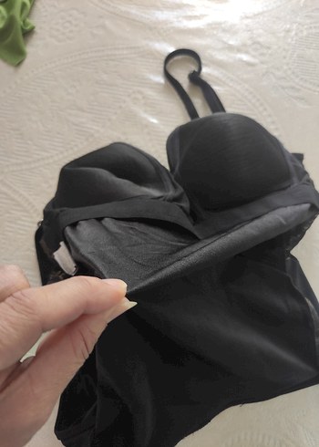 Siyah Strappy Kadın Mayo - Görsel 6