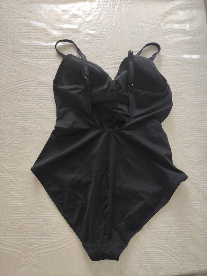 Siyah Strappy Kadın Mayo - Görsel 2