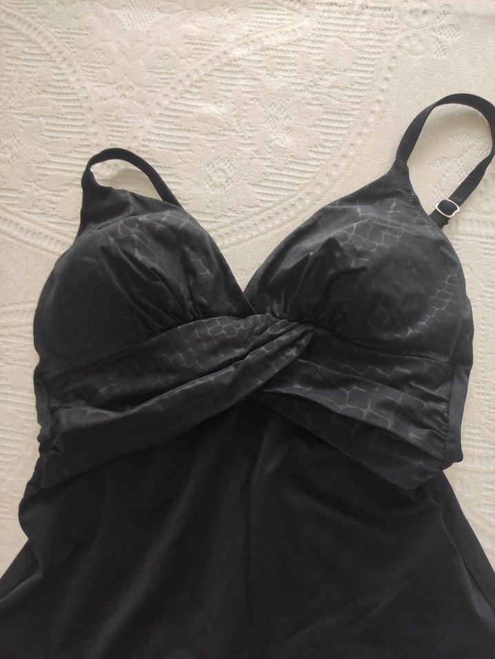 Siyah Strappy Kadın Mayo - Görsel 3