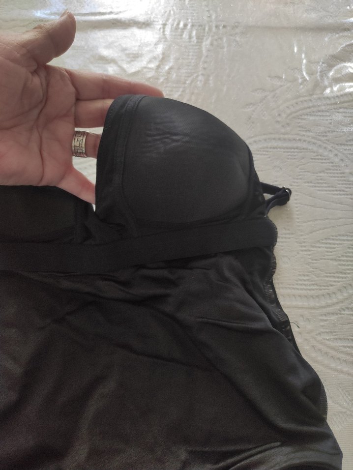 Siyah Strappy Kadın Mayo - Görsel 5