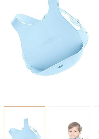OiOi Mavi Silikon Mama Önlüğü - Görsel 2