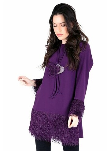 Seçil mor tunik