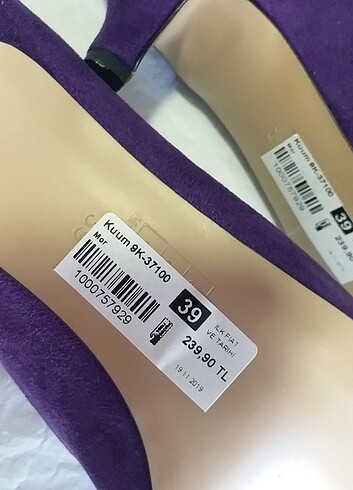 39 Beden mor Renk Kuum marka, stiletto