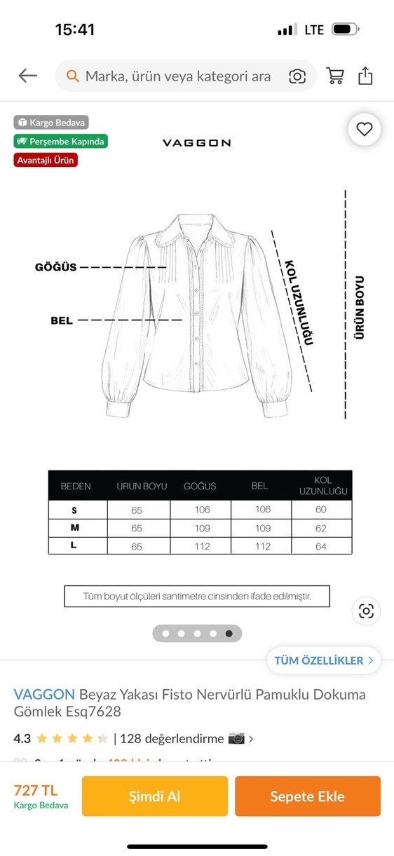 VAGGON Beyaz Pamuklu Uzun Kollu Gömlek - Görsel 3