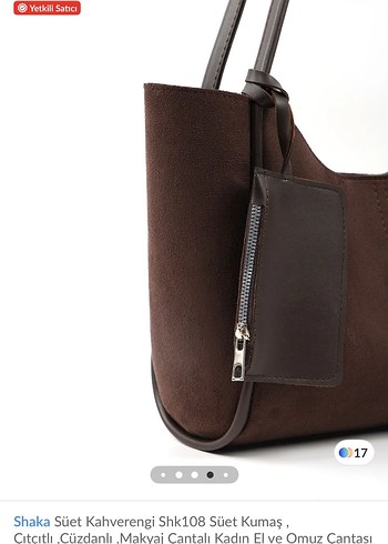 Shaka Kahverengi Süet Kadın Çanta - Görsel 2
