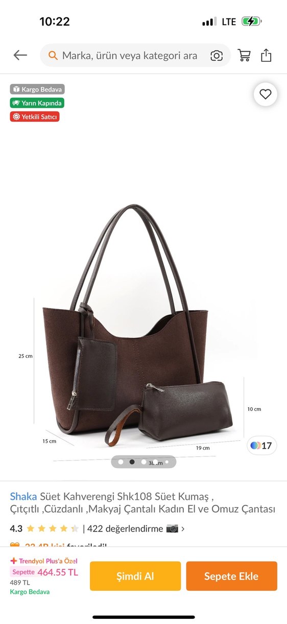 Shaka Kahverengi Süet Kadın Çanta - Görsel 4