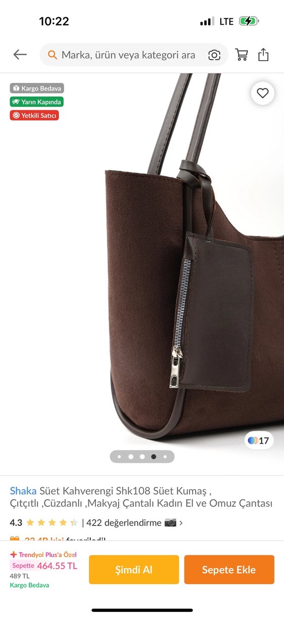 Shaka Kahverengi Süet Kadın Çanta - Görsel 2