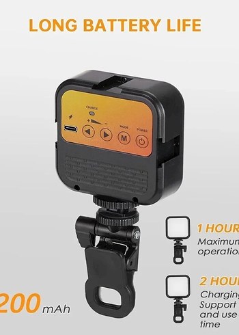 Siyah Işıklı led lamba selfie - Görsel 6