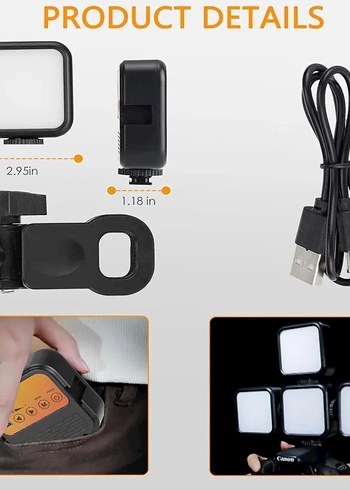 Siyah Işıklı led lamba selfie - Görsel 3