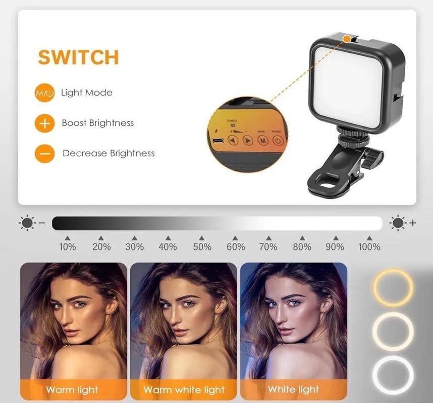 Siyah Işıklı led lamba selfie - Görsel 4