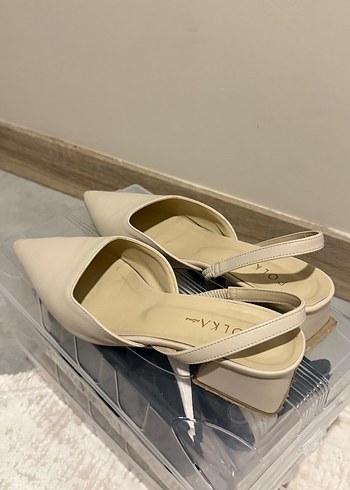 Bej Kadın Klasik Topuklu Ayakkabı - Görsel 2