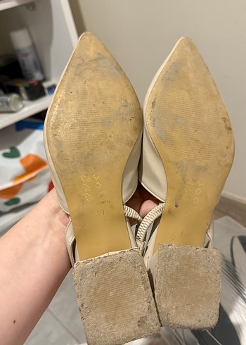 Bej Kadın Klasik Topuklu Ayakkabı - Görsel 4