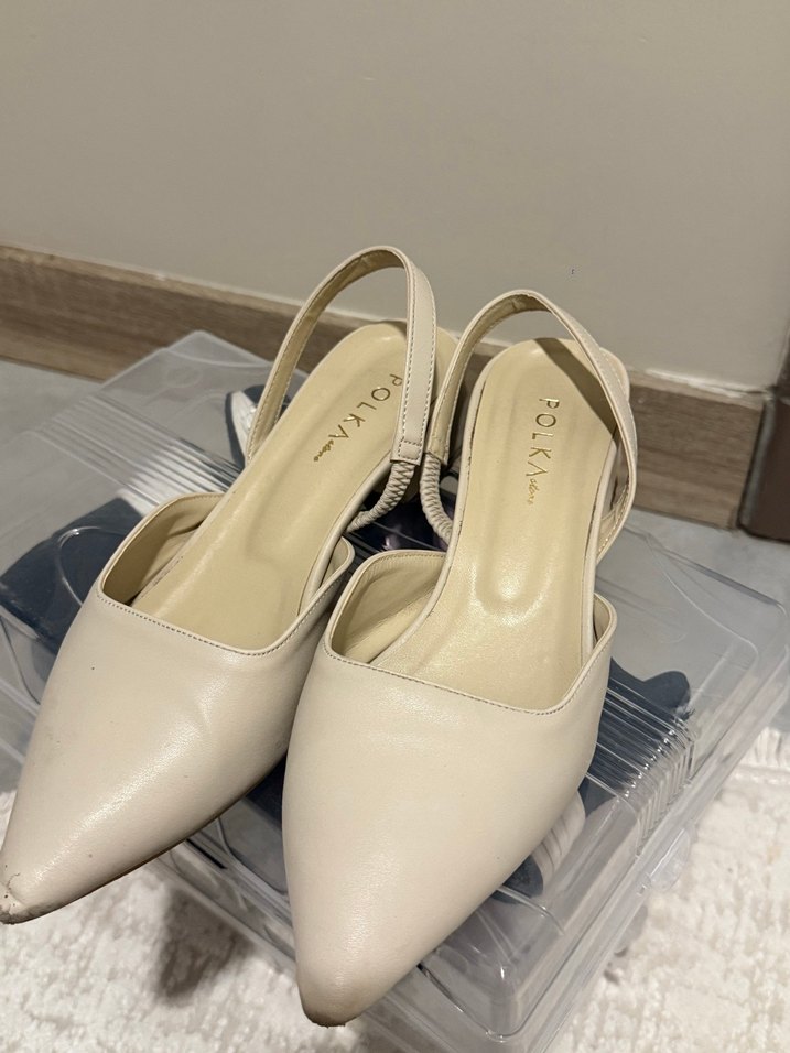 Bej Kadın Klasik Topuklu Ayakkabı - Görsel 3