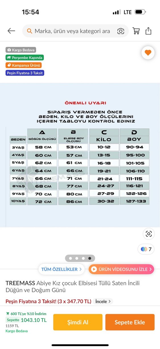 Beyaz Kız Çocuk Tüllü Abiye Elbise gelinlik - Görsel 4