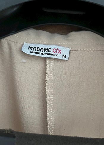 m Beden Bej Keten V Yaka Kadın Uzun Tulum