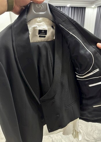 Beyaz Nakışlı Strappy Kollu Tuxedo - Görsel 3