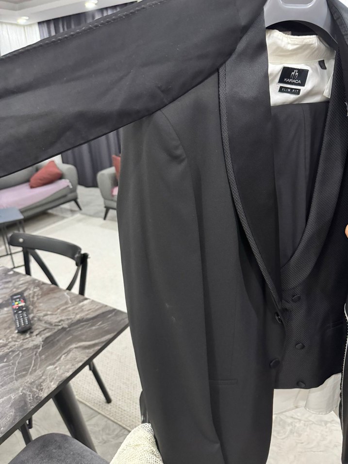 Beyaz Nakışlı Strappy Kollu Tuxedo - Görsel 4