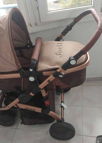 Açılabilir Koyu Bej Bebek Arabası Seti - Görsel 2