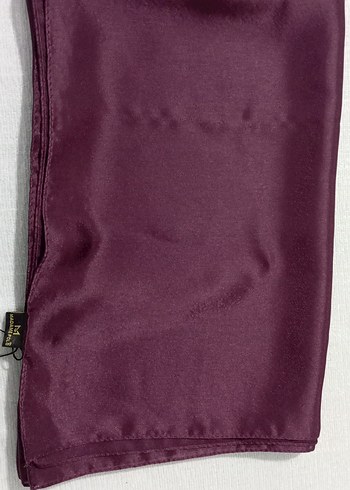 Bordo Saten Kadın Şal - Görsel 2