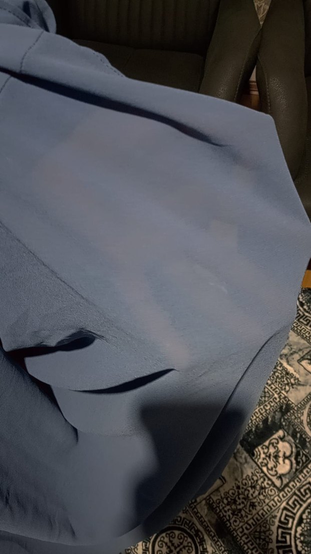 Mavi Uzun Kollu Salaş Kadın Elbise - Görsel 5