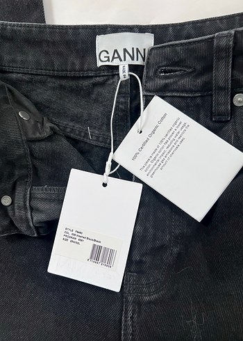 36 Beden Siyah Ganni Kadın Denim Pantolon