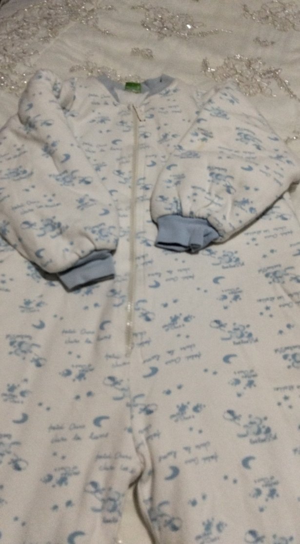 Fermuarlı Beyaz Bebek Tulumu - Görsel 2