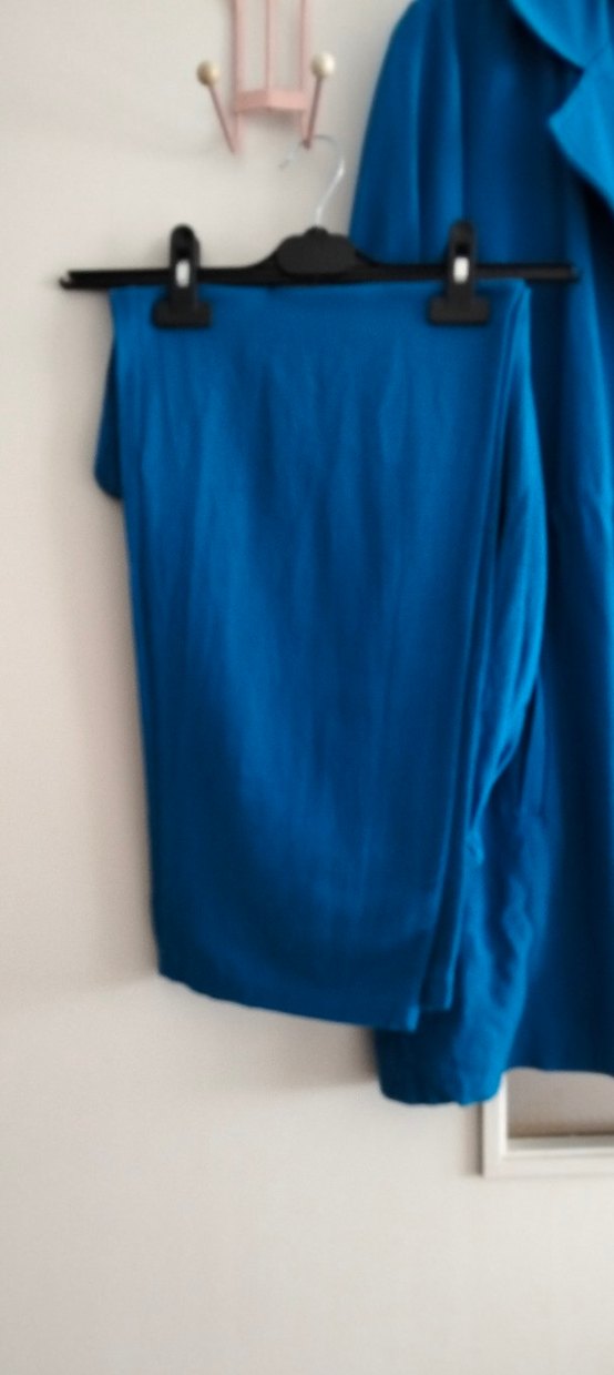 Mavi Keten Üçlü takım - Görsel 5