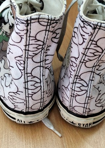 Converse Kadın Renkli Kamuflaj Desenli Yüksek Topuklu Spor Ayakkabı