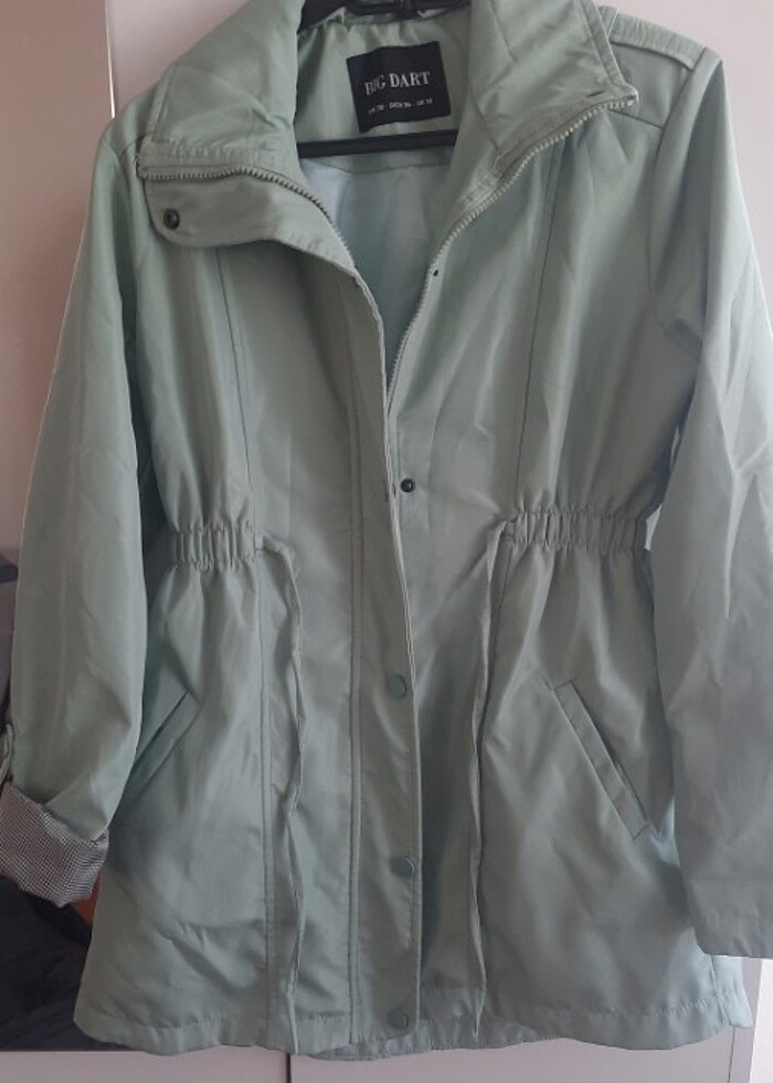 Kadın yağmurluk su yeşili - Görsel 5