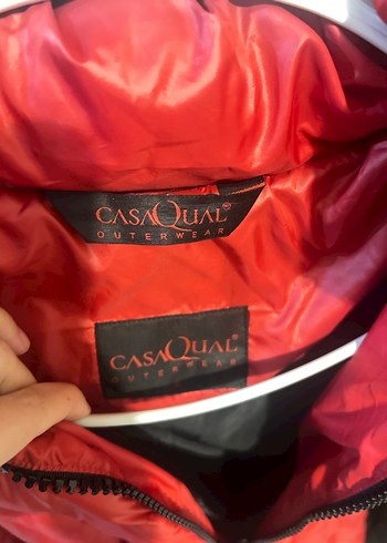 Kürk Detaylı Parlak Kırmızı Kadın Kışlık Mont - Görsel 5