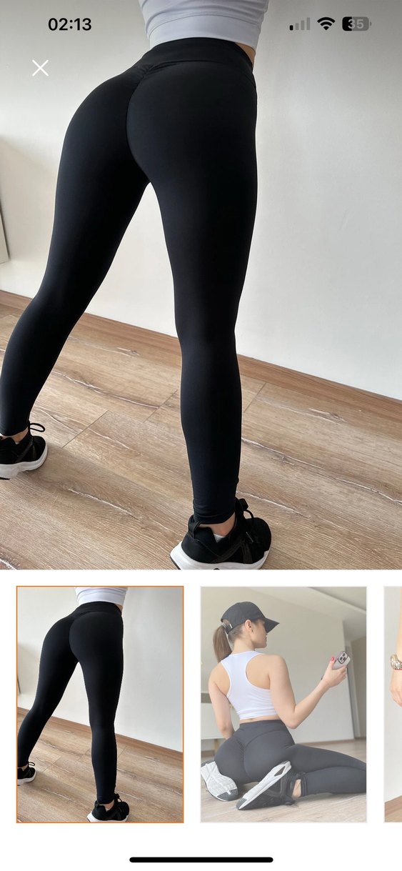 Siyah Kadın Spor Tayt, Normal Boy, Dar Kesim - Görsel 3