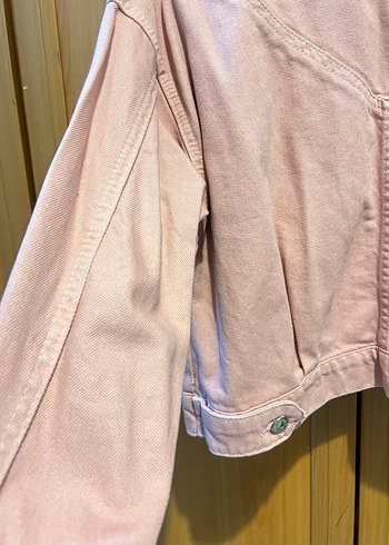 pembe kot ceket - Görsel 7