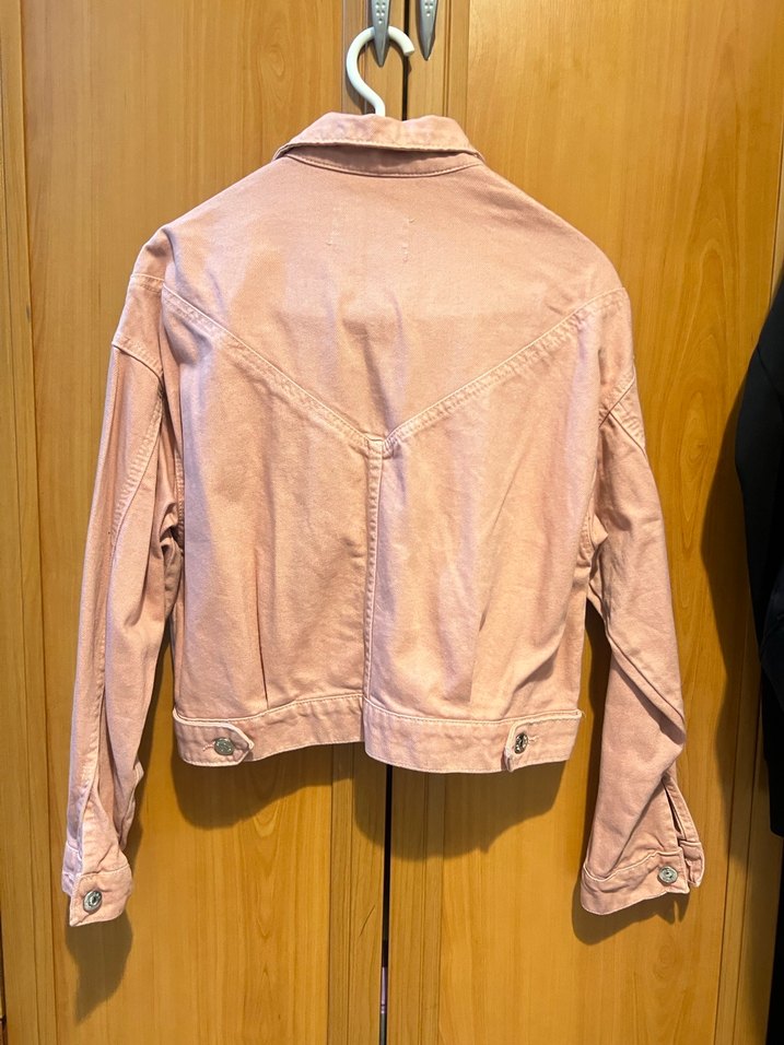 pembe kot ceket - Görsel 5