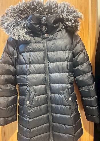 Siyah Kürklü Kadın Kışlık Mont - Görsel 2