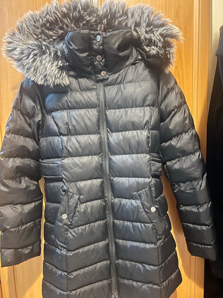 Siyah Kürklü Kadın Kışlık Mont - Görsel 2