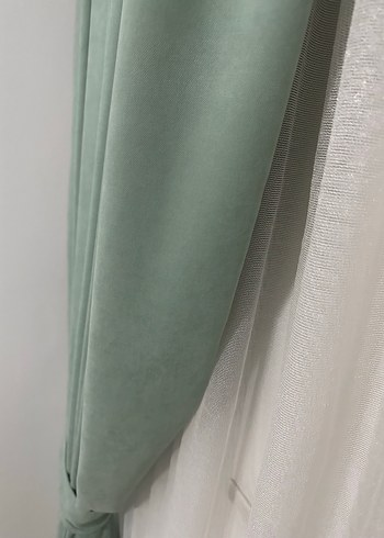 Çağdaş Stil Düz Haki Perde - Görsel 3