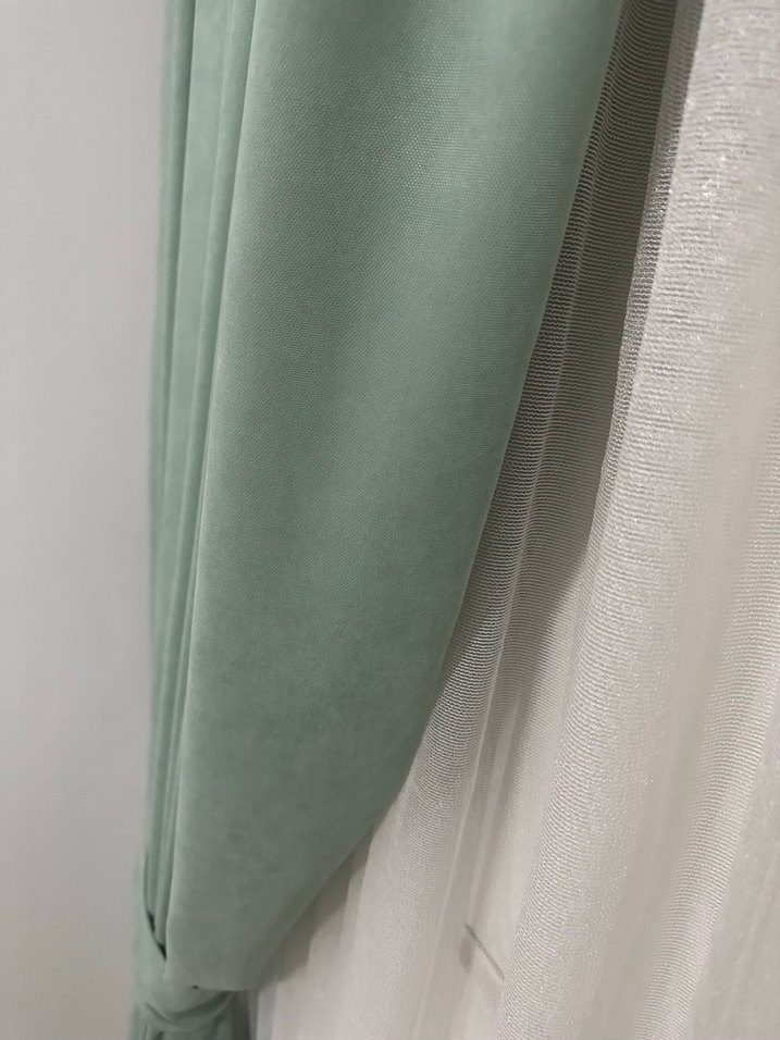 Çağdaş Stil Düz Haki Perde - Görsel 3