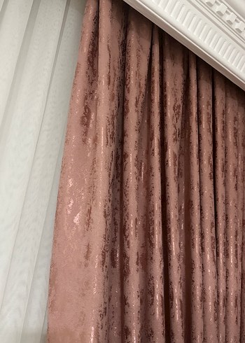 4 adet Parlak gül kurusu pembe tonları  Modern fon  Perde - Görsel 4