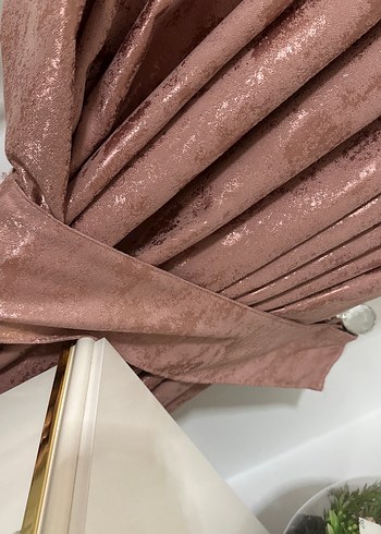 4 adet Parlak gül kurusu pembe tonları  Modern fon  Perde - Görsel 5