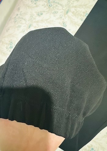 Siyah Kadın Midi Kumaş İspanyol paça esnek - Görsel 5