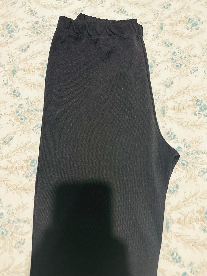 Siyah Kadın Midi Kumaş İspanyol paça esnek - Görsel 3