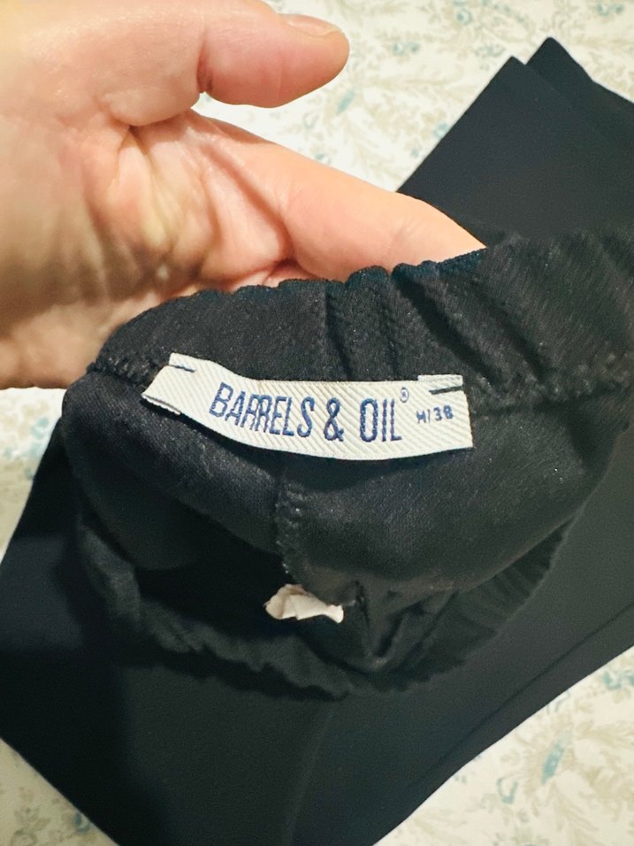 Siyah Kadın Midi Kumaş İspanyol paça esnek - Görsel 4