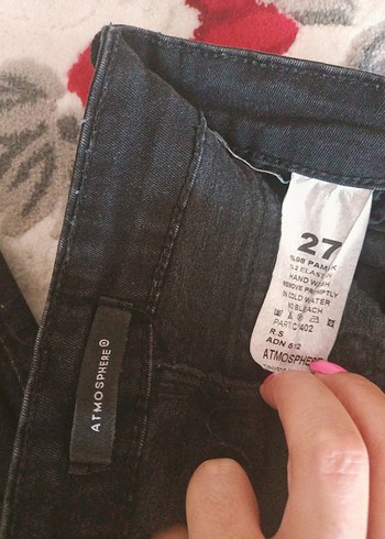 27 Beden Gri Kadın Regular Fit Denim Pantolon
